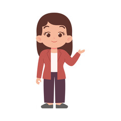 Female teacher teaching In classroom