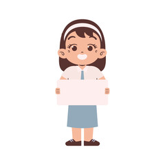 Indonesian high school student. Education concept illustration