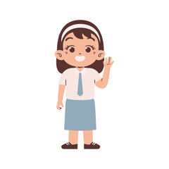 Indonesian high school student. Education concept illustration