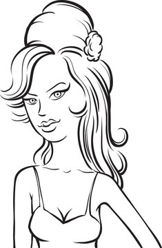 whiteboard drawing spanish beauty woman - PNG image with transparent background