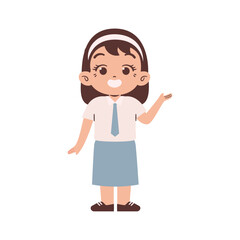 Indonesian high school student. Education concept illustration