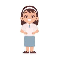 Indonesian high school student. Education concept illustration