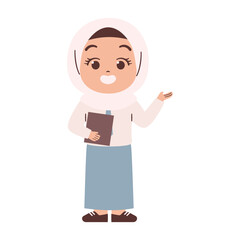 Indonesian high school student. Education concept illustration
