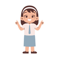 Indonesian high school student. Education concept illustration