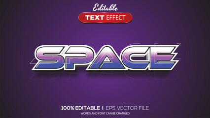 3D editable text effect space theme © Ardhy