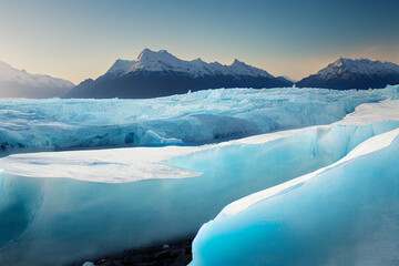Fototapeta na wymiar Wallpaper of massive arctic glacier landscape. Generative ai