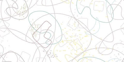 Chaotic Simple Seamless Pattern Textile One Line