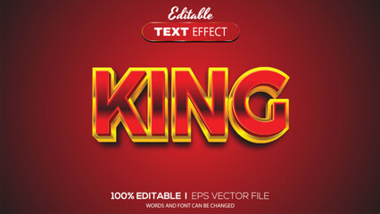 3D editable text effect king theme