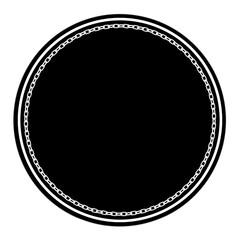 black and white round frame