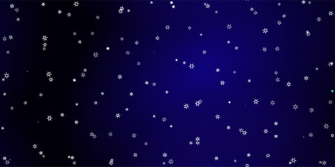 Falling Snowflakes seamless pattern flying snow