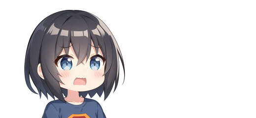 困った顔をする子供　あたふた　怖い