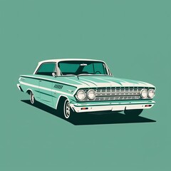 Obraz na płótnie Canvas Illustration of an iconic American car