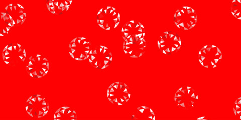 Light red vector template with circles.