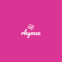 Logo for youtube. Rhyme for kids. Fun logo for kids. R letter logo. Music sound wave Logo. Magenta background. kids video logo for a company. 