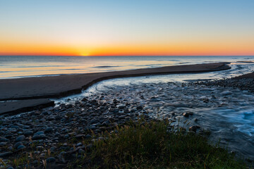 Sea coast at dawn time