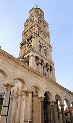 Fototapeta na wymiar the lovely cathedral of the Diocletian palace in Split, Croatia