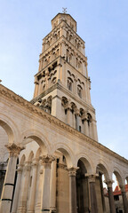 Obraz premium the lovely cathedral of the Diocletian palace in Split, Croatia