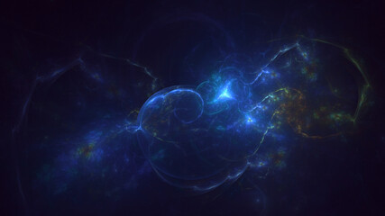 3D rendering abstract colorful fractal light background