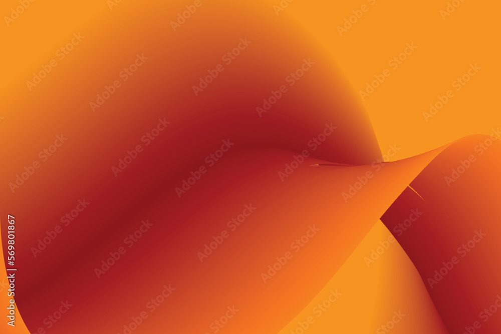 Fototapete orange gradient wave abstract background. modern graphic for landing page and computer desktop backg