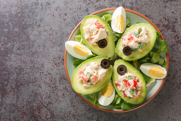 Tasty Palta Reina is a popular Chilean starter with peeled avocado stuffed with chicken salad...