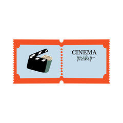  Cinema ticket. Ticket template, mocup