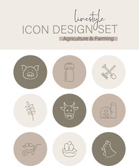 Linestyle Icon Design Agriculture & Farming