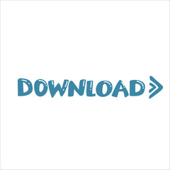 Vector DOWNLOAD button isolated on white