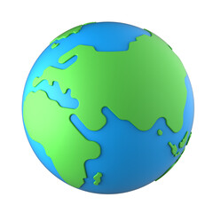 3d earth icon illustration