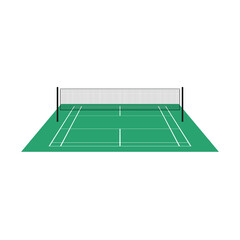 3d badminton court vector graphics