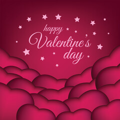 valentine background with hearts
