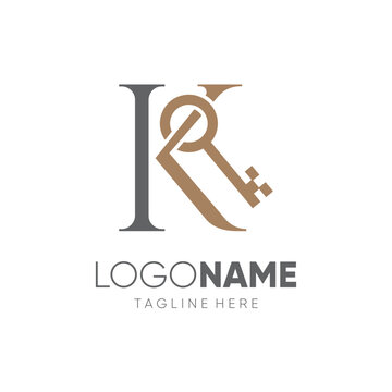 Initial Letter K Key Logo Design Vector Icon Graphic Emblem Illustration