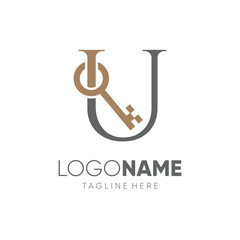 Initial Letter U Key Logo Design Vector Icon Graphic Emblem Illustration © HendraGuns11