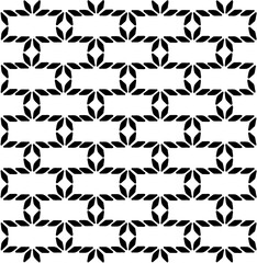 A seamless pattern rhombus. Black elements on white.