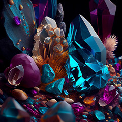 Geology gem crystals