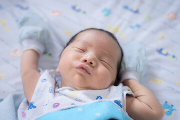 asian baby sleeping