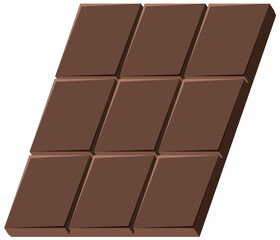 Chocolate bar isolated vector