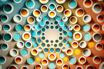 Circles dots, pattern, texture background, created with Generative AI