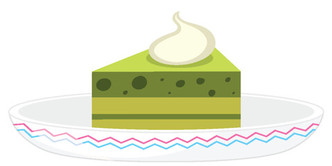 Simple green tea cake