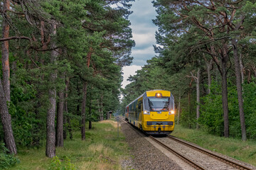 Polish Diesel regional train on Hel Peninsula © Kuba Kisieliński