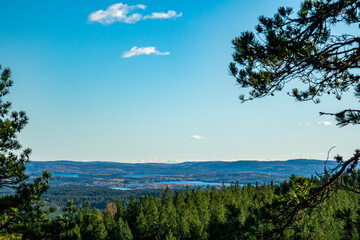 Predikstolen viewpoint at a high cliff in Ludvika, Sweden