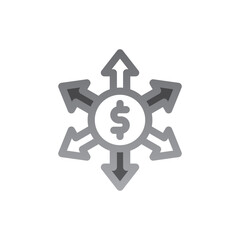 money two tone gradient icon