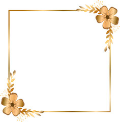 Gold wreath border frame
