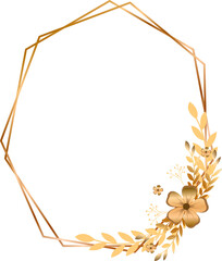 Gold wreath border frame