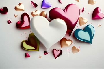 Valentine Hearts, Generative AI, Holiday, Seasonal, 3:2 Ratio, Desktop Wallpaper