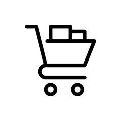 shopping cart line icon