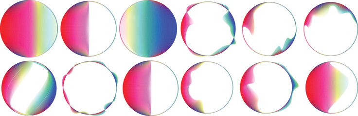 Vector Illustration .Fluid gradient. Circle Logo . Colorful frame template .Design element . Abstract liquid shape .