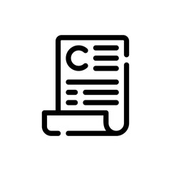 authorship line icon