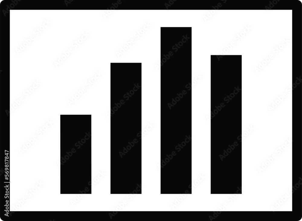 Poster graph on black . analytics icon design template vector