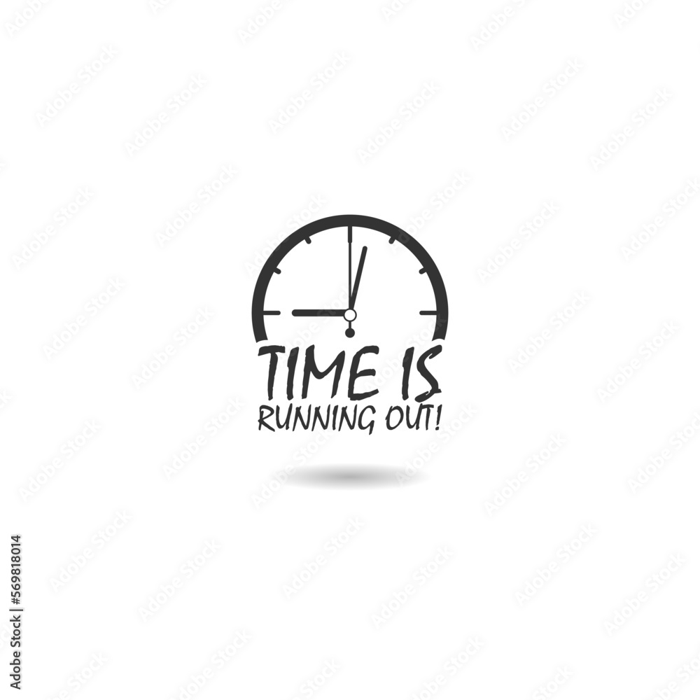 Poster time is running out icon with shadow