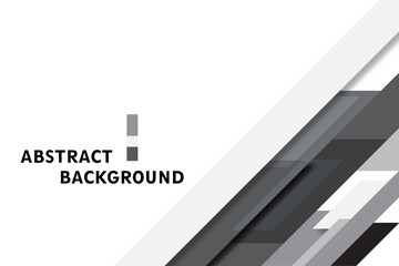 Minimal style gray abstract banner with stripes design